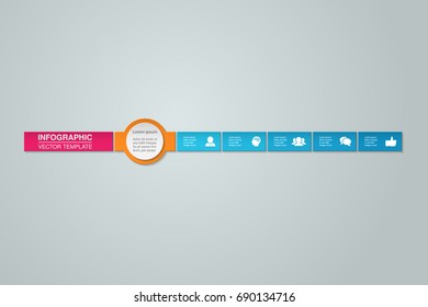Vector infographic template for diagram, graph, presentation, chart, business concept with 5 options.