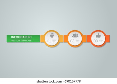 Vector infographic template for diagram, graph, presentation, chart, business concept with 3 options.