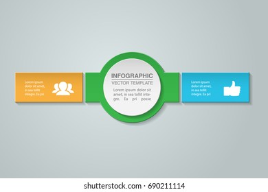 Vector infographic template for diagram, graph, presentation, chart, business concept with 2 options.