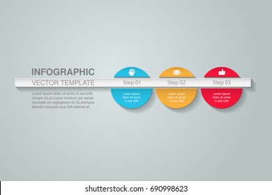 Vector infographic template for diagram, graph, presentation, chart, business concept with 3 options.