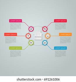 Vector infographic template for diagram, graph, presentation, chart, business concept with 6 options.