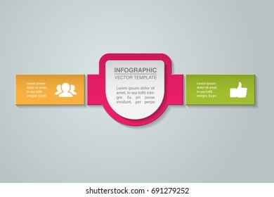 Vector infographic template for diagram, graph, presentation, chart, business concept with 2 options.