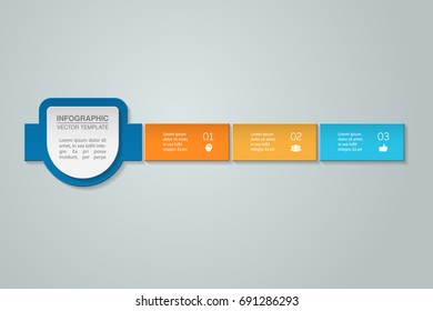 Vector infographic template for diagram, graph, presentation, chart, business concept with 3 options.