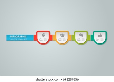 Vector infographic template for diagram, graph, presentation, chart, business concept with 4 options.
