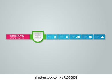 Vector infographic template for diagram, graph, presentation, chart, business concept with 5 options.