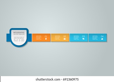 Vector infographic template for diagram, graph, presentation, chart, business concept with 4 options.