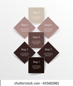 Vector infographic template for diagram, graph, presentation and chart. Business concept with 7 options, parts, steps or processes.