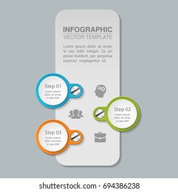 Vector infographic template for diagram, graph, presentation, chart, business concept with 3 options.