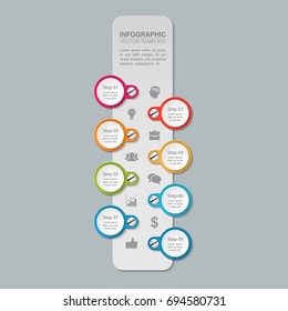 Vector infographic template for diagram, graph, presentation, chart, business concept with 8 options.