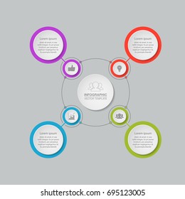 Vector infographic template for diagram, graph, presentation, chart, business concept with 4 options.