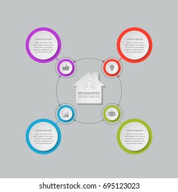 Vector infographic template for diagram, graph, presentation, chart, business concept with 4 options.