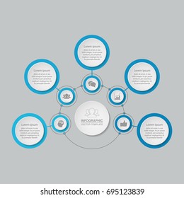 Vector infographic template for diagram, graph, presentation, chart, business concept with 5 options.