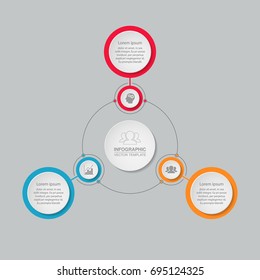 Vector infographic template for diagram, graph, presentation, chart, business concept with 3 options.