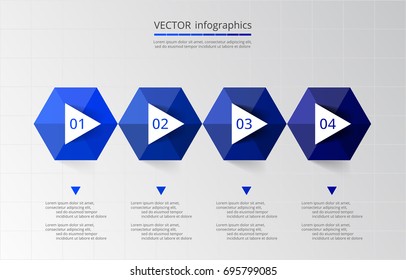 Vector infographic template for diagram, graph, presentation and chart. Business concept with 4 options, parts, steps or processes.