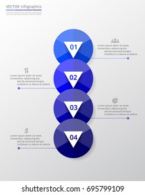 Vector infographic template for diagram, graph, presentation and chart. Business concept with 4 options, parts, steps or processes.