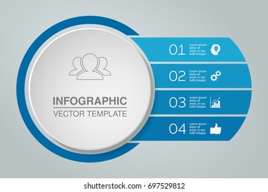 Vector infographic template for diagram, graph, presentation, chart, business concept with 4 options.