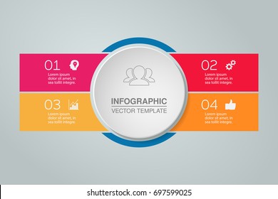 Vector infographic template for diagram, graph, presentation, chart, business concept with 4 options.