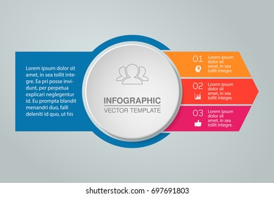 Vector infographic template for diagram, graph, presentation, chart, business concept with 3 options.