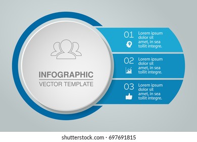 Vector infographic template for diagram, graph, presentation, chart, business concept with 3 options.