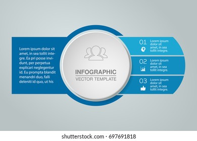 Vector infographic template for diagram, graph, presentation, chart, business concept with 3 options.