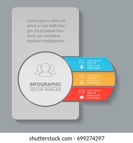Vector infographic template for diagram, graph, presentation, chart, business concept with 3 options.
