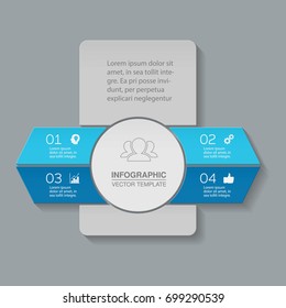 Vector infographic template for diagram, graph, presentation, chart, business concept with 4 options.