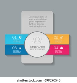Vector infographic template for diagram, graph, presentation, chart, business concept with 4 options.