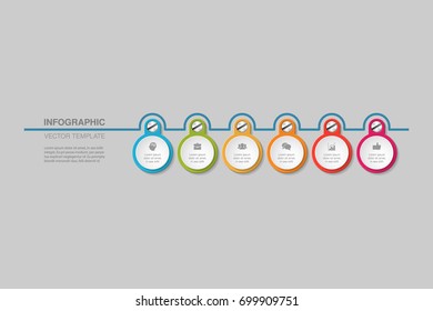 Vector infographic template for diagram, graph, presentation, chart, business concept with 6 options.