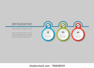 Vector infographic template for diagram, graph, presentation, chart, business concept with 3 options.