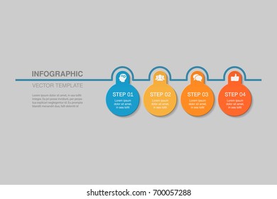 Vector infographic template for diagram, graph, presentation, chart, business concept with 4 options.