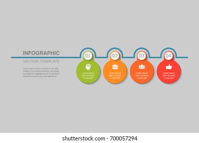 Vector infographic template for diagram, graph, presentation, chart, business concept with 4 options.