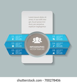 Vector infographic template for diagram, graph, presentation, chart, business concept with 6 options.