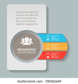 Vector infographic template for diagram, graph, presentation, chart, business concept with 3 options.