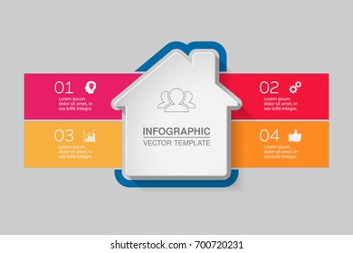 Vector infographic template for diagram, graph, presentation, chart, business concept with 4 options.