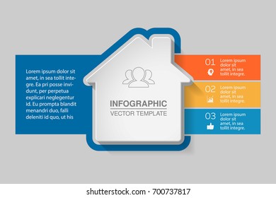 Vector infographic template for diagram, graph, presentation, chart, business concept with 3 options.