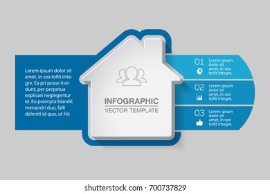 Vector infographic template for diagram, graph, presentation, chart, business concept with 3 options.