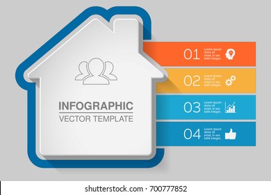 Vector infographic template for diagram, graph, presentation, chart, business concept with 4 options.