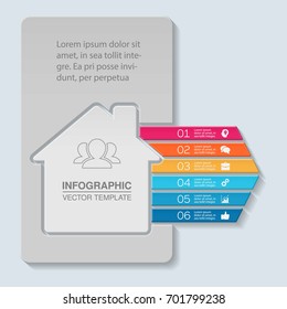 Vector infographic template for diagram, graph, presentation, chart, business concept with 6 options.