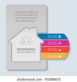 Vector infographic template for diagram, graph, presentation, chart, business concept with 4 options.