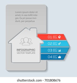 Vector infographic template for diagram, graph, presentation, chart, business concept with 4 options.