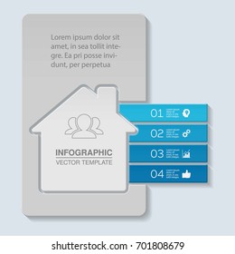 Vector infographic template for diagram, graph, presentation, chart, business concept with 4 options.