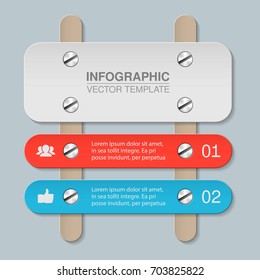 Vector infographic template for diagram, graph, presentation, chart, business concept with 2 options.