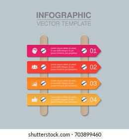 Vector infographic template for diagram, graph, presentation, chart, business concept with 4 options.