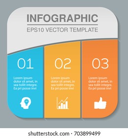 Vector infographic template for diagram, graph, presentation, chart, business concept with 3 options.