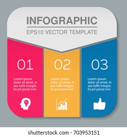 Plantilla de infografía de Vector para diagrama, gráfico, presentación, gráfico con 3 opciones.