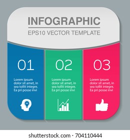 Vector infographic template for diagram, graph, presentation, chart, business concept with 3 options.