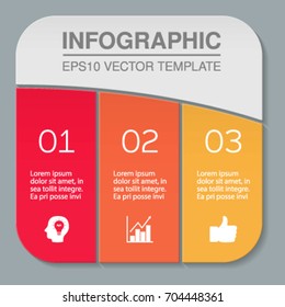 Vector infographic template for diagram, graph, presentation, chart, business concept with 3 options.