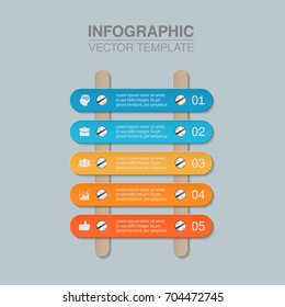 Vector infographic template for diagram, graph, presentation, chart, business concept with 5 options.