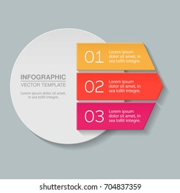 Vector infographic template for diagram, graph, presentation, chart, business concept with 3 options.