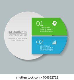 Vector infographic template for diagram, graph, presentation, chart, business concept with 2 options.